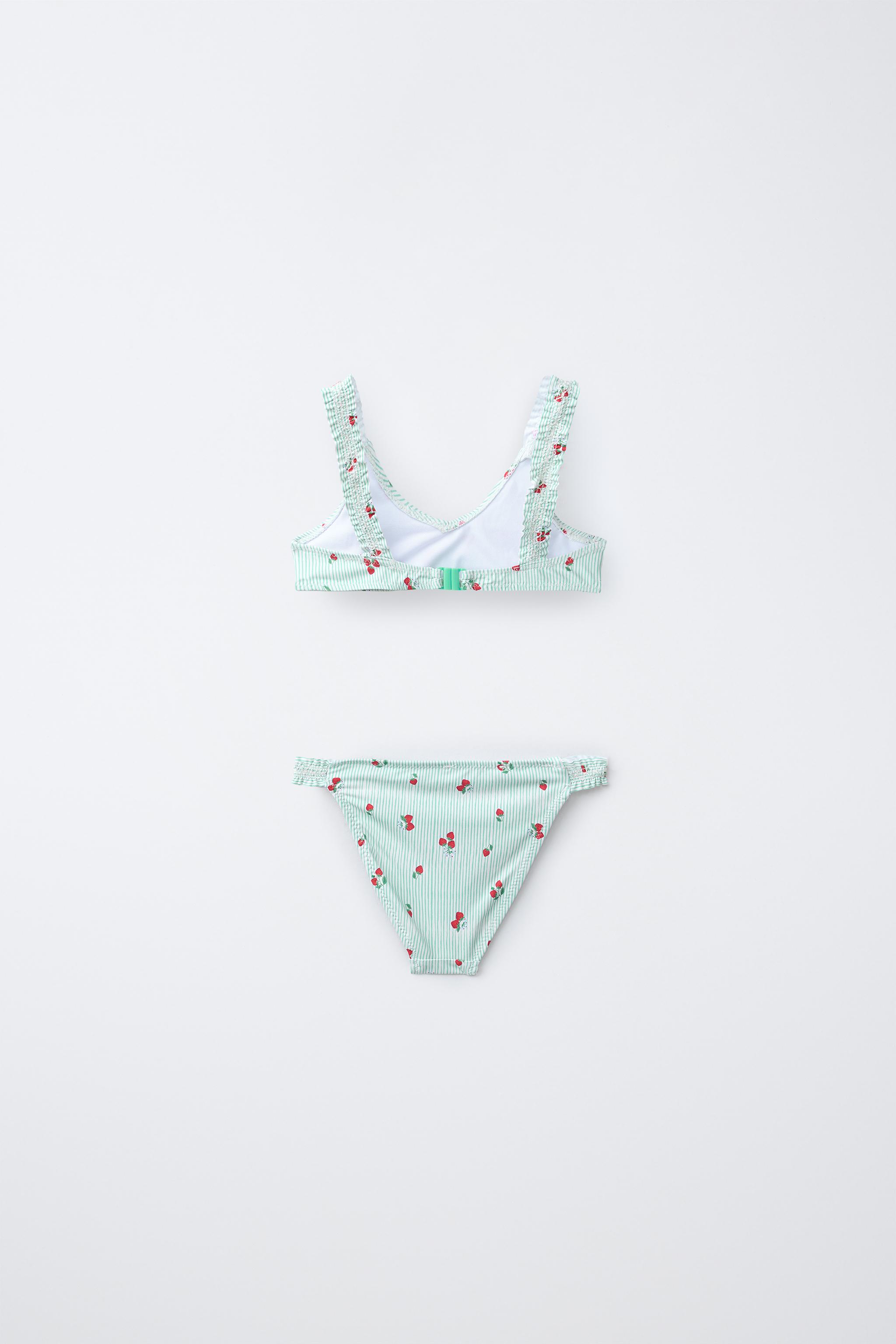 BIKINI RAYURES ET FRAISES (6-14 ANS)